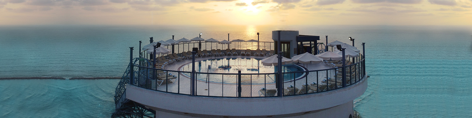 Sea tower sunset
