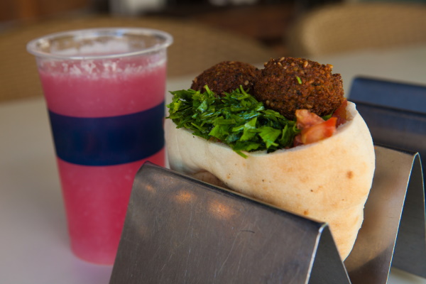 falafel with juice