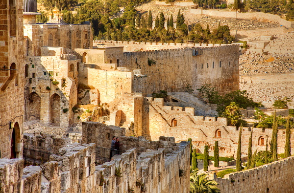 Old city walls Jerusalem